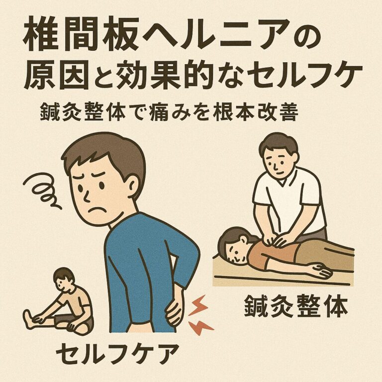 椎間板ヘルニアのセルフケアと原因｜鍼灸整体で痛みを根本から改善