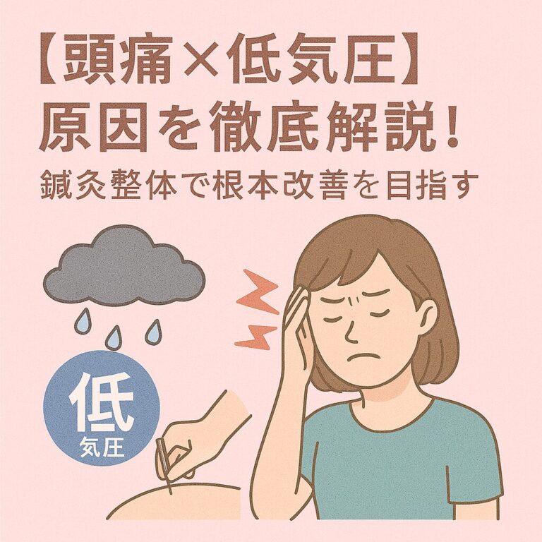 【頭痛×低気圧】原因を徹底解説！鍼灸整体で根本改善を目指す